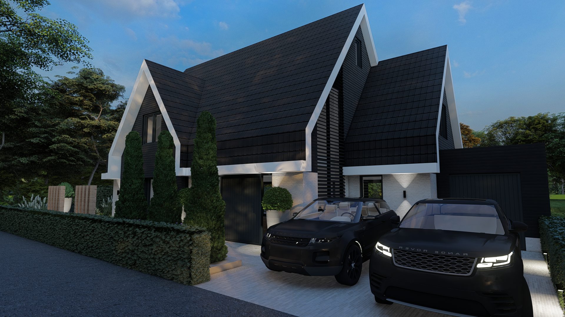Strak minimalistisch tuinontwerp met poolhouse in Assendelft, Assendelft (5)