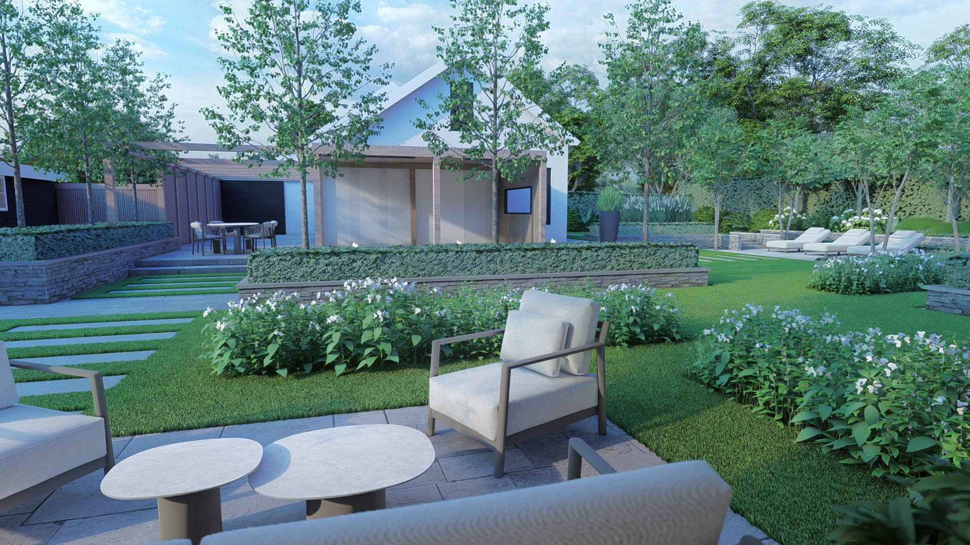 Strak minimalistisch tuinontwerp met poolhouse in Arnemuiden, Arnemuiden (8)