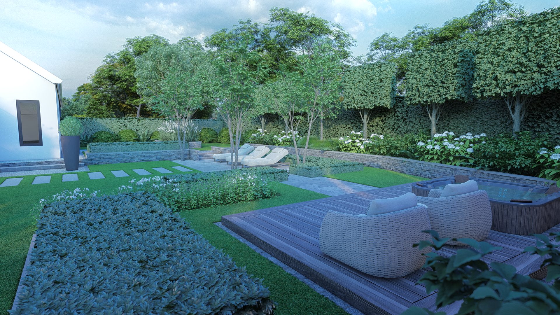 Strak minimalistisch tuinontwerp met poolhouse in Arnemuiden, Arnemuiden (10)