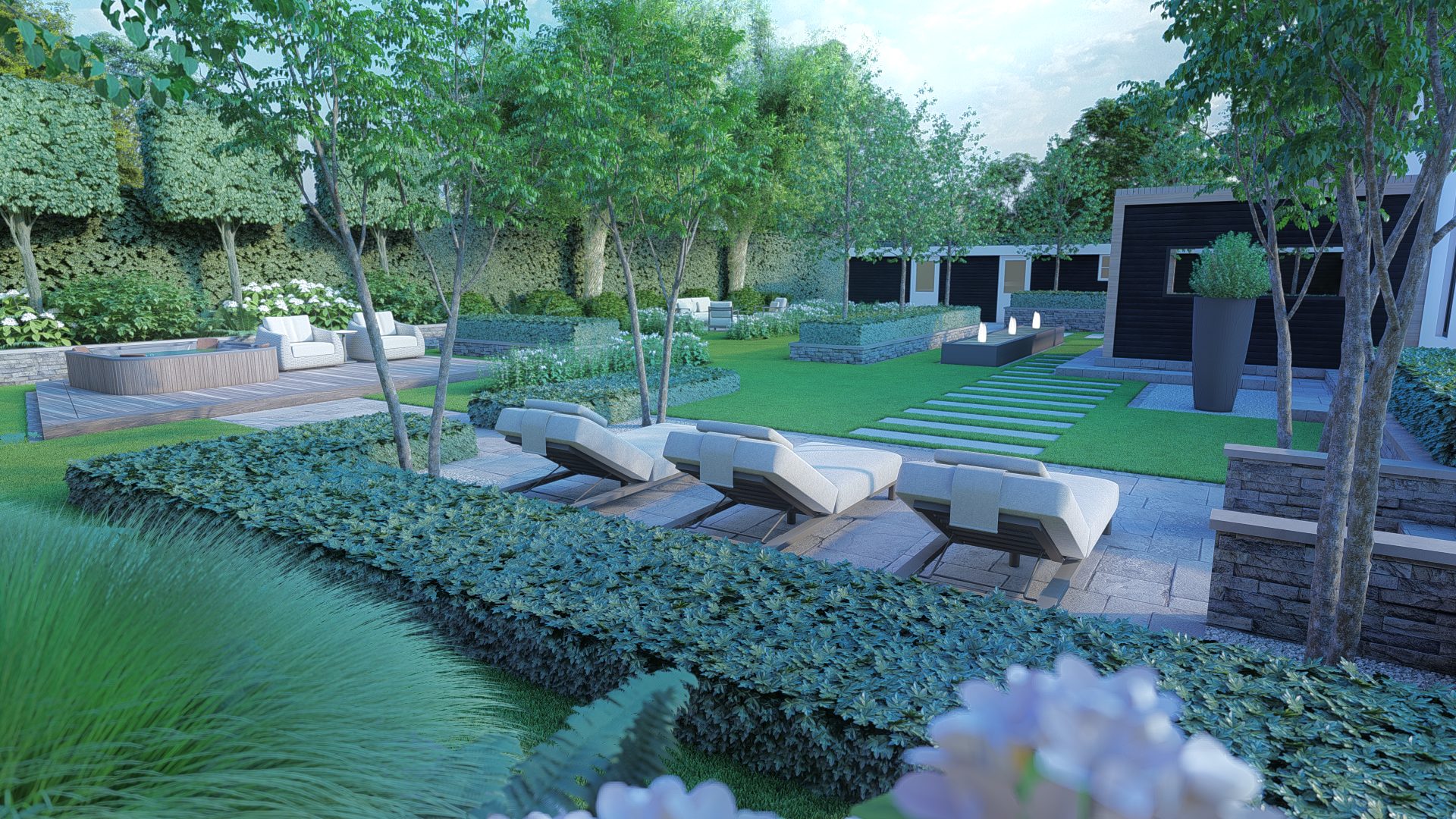 Strak minimalistisch tuinontwerp met poolhouse in Arnemuiden, Arnemuiden (12)